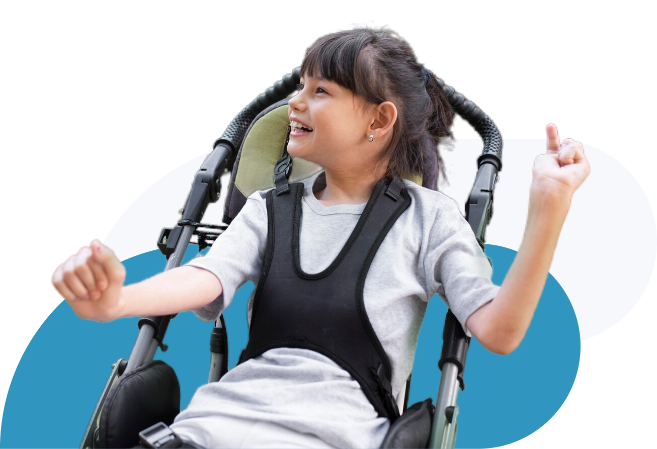 Pessoa com deficiência sorrindo